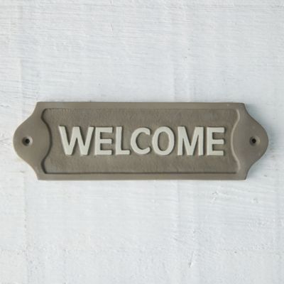 Welcome Sign, Gray