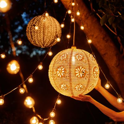 Floral Lace Battery Lantern, Oval - Terrain