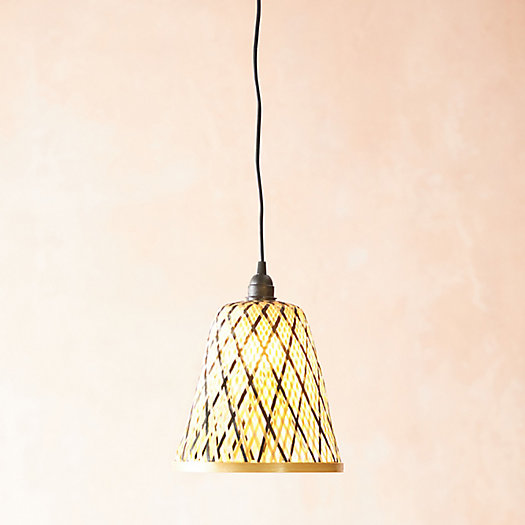 View larger image of Black Woven Rattan Pendant