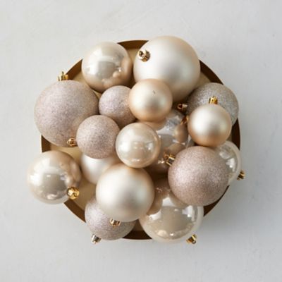 Shatterproof Globe Ornaments, Set of 26