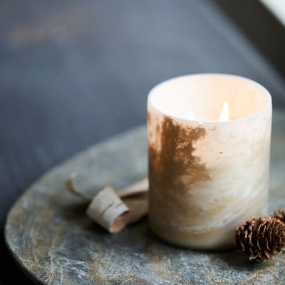 Linnea Marbled Metallic Candle Collection