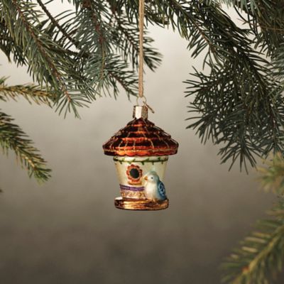 Birdhouse Glass Ornament