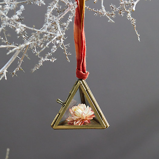 View larger image of Brass + Glass Pyramid Ornament