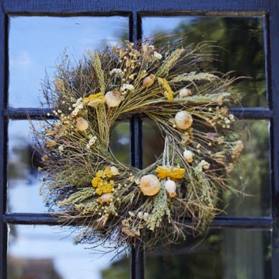 Preserved Yarrow + Poppy Wreath