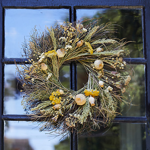 View larger image of Preserved Yarrow + Poppy Wreath