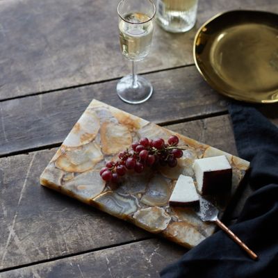Neutral Agate Serving Board, Rectangle
