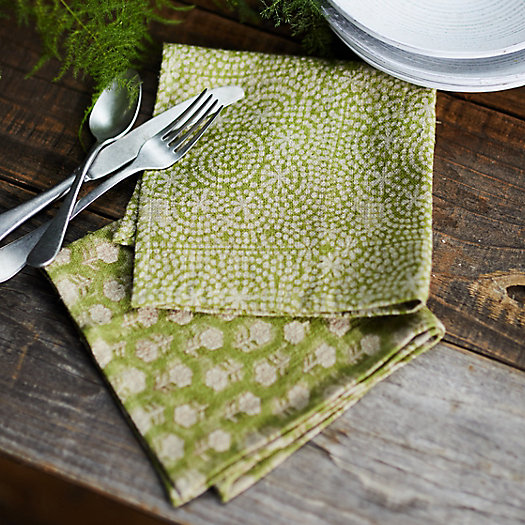 View larger image of Tulsi Floral Linen Napkin