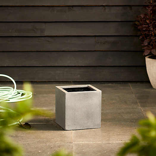 View larger image of Straight Side Fiber Cube Planter, 12"