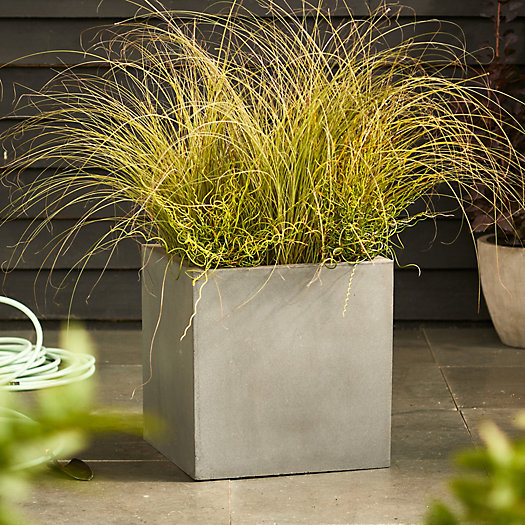 View larger image of Straight Side Fiber Cube Planter, 20"