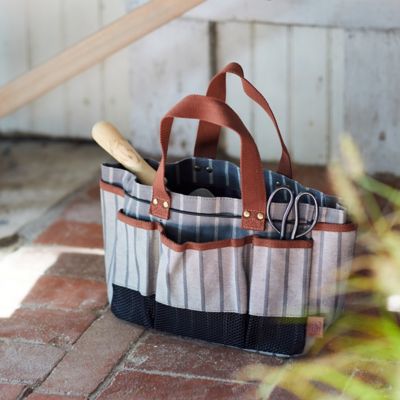 Striped Garden Tote Bag