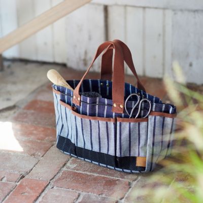 Striped Garden Tote Bag