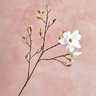 Faux Magnolia Blooms Spray