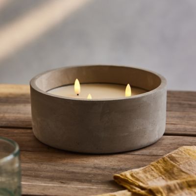 Flameless Candle in Concrete Vessel, Large