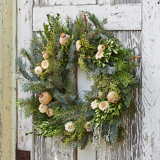 View larger image of Fresh Noble Fir + Boxwood Wreath