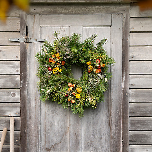 View larger image of Fresh Noble Fir + Preserved Stem Wreath