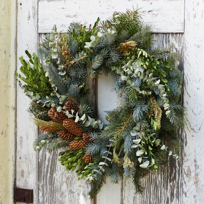 Fresh Fir + Cedar Pinecone Wreath