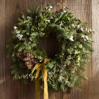 Fresh Fir + Cedar Pinecone Wreath