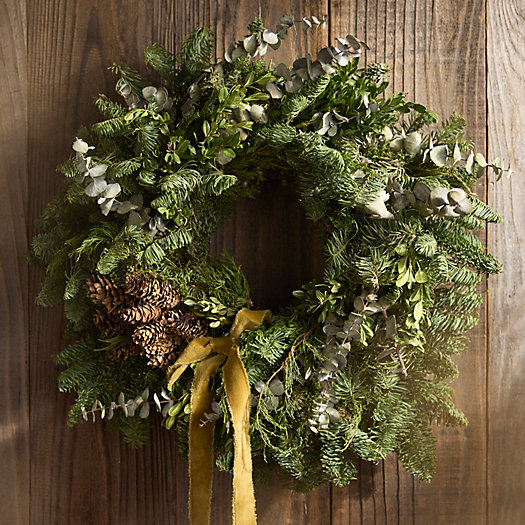 View larger image of Fresh Fir + Cedar Pinecone Wreath