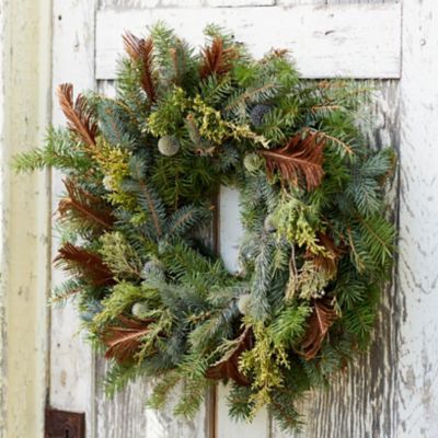 Fresh Noble Fir + Fern Wreath