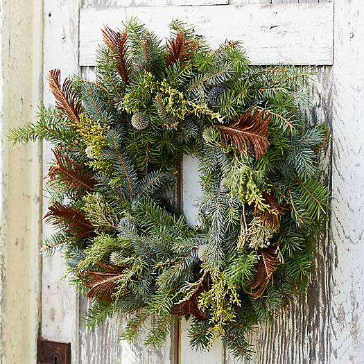 View larger image of Fresh Noble Fir + Fern Wreath