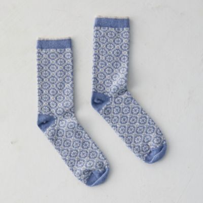 Cashmere Blend Women's Socks, Medallion