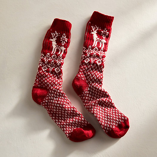 View larger image of Cashmere Blend Men's Socks, Reindeer