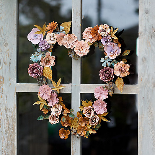 View larger image of Floral Heart Iron Wreath