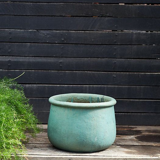 View larger image of Roll Top Low Ceramic Planter, 19"