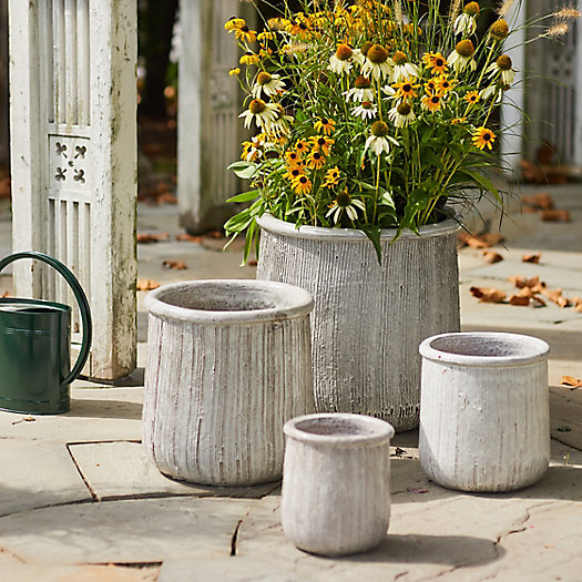 View larger image of Roll Top Ceramic Planter, 19"