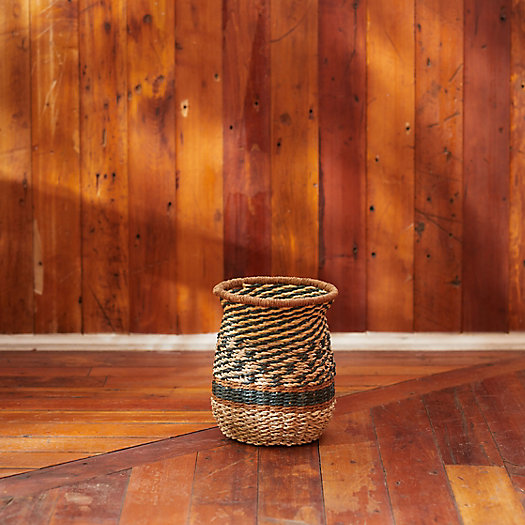 View larger image of Diamond Stripe Woven Basket Pot, 5"
