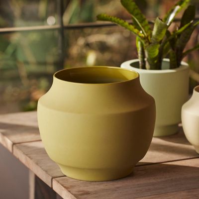 Mod Ceramic Jar Planter, 9"