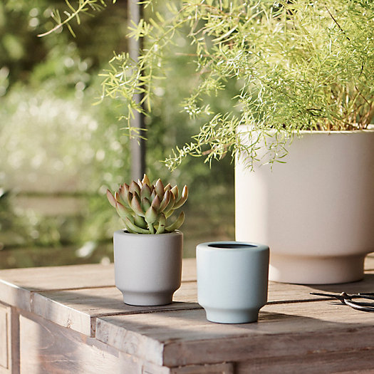View larger image of Mod Ceramic Footed Planters, Set of 2