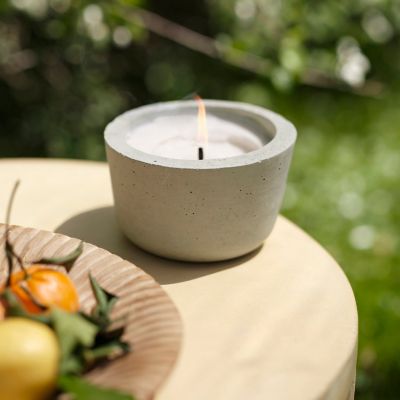 陶瓷碗蜡烛,罗勒和柑橘香茅