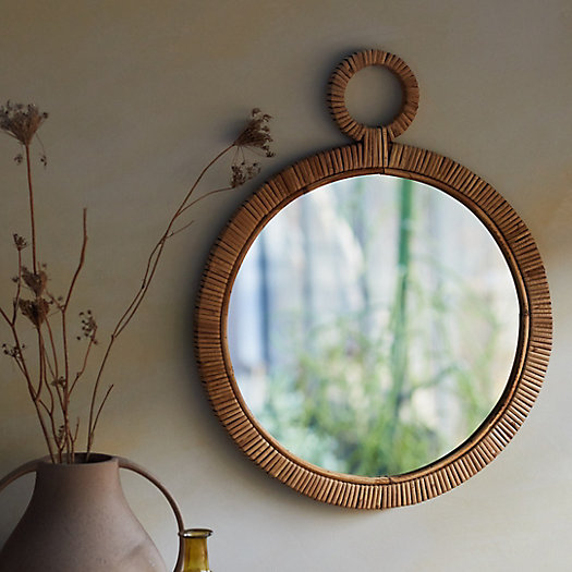 View larger image of Rattan Wall Mirror, Round