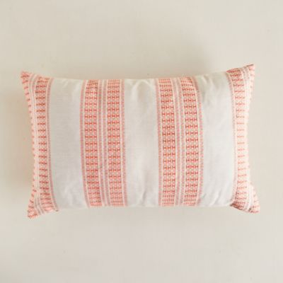 Papaya Stripe Outdoor Pillow