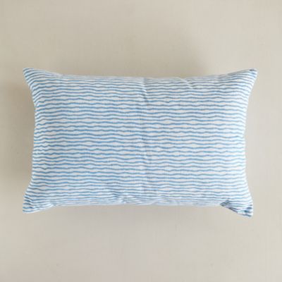 Azure Waves Outdoor Pillow