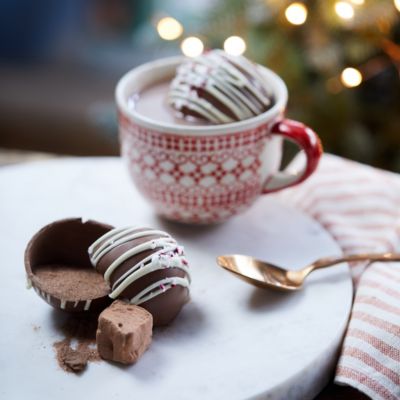 Melting Hot Cocoa Bombs, Set of 2 Peppermint