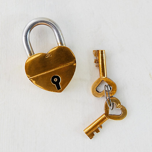 View larger image of Heart Lock + Key