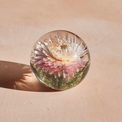 Resin Floral Paperweight, Small