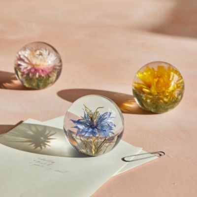 Resin Floral Paperweight, Small