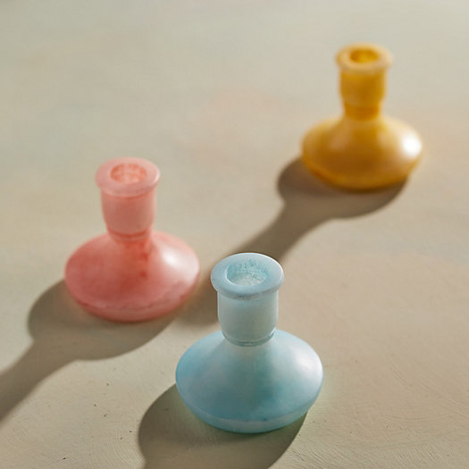 View larger image of Colorful Alabaster Curved Candlestick
