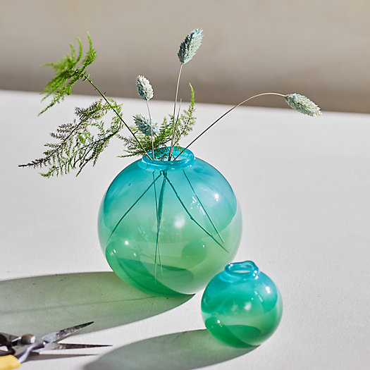 View larger image of Bauble Bud Vases, Set of 2 Ocean Green