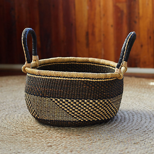 View larger image of Woven Basket, Black + White