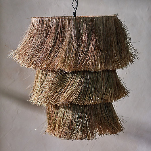 View larger image of Fringe Seagrass Chandelier, 3 Tier