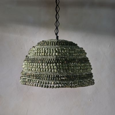 Wood Beaded Chandelier, Dome - Terrain