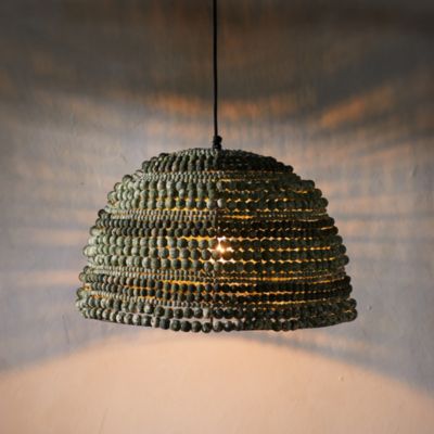 Wood Beaded Chandelier, Dome - Terrain