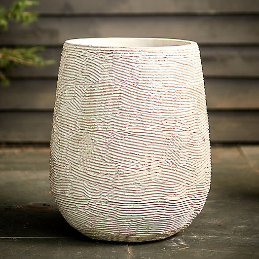 View larger image of Fiber Concrete Textured Tall Planter, 22"