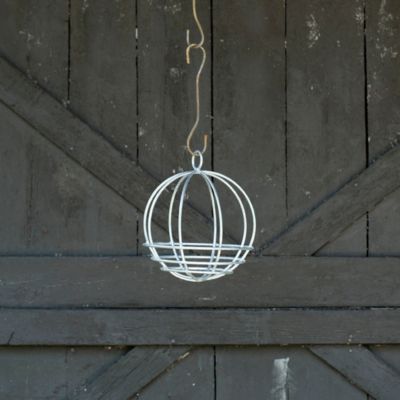Zinc Sphere Hanging Basket, 11"