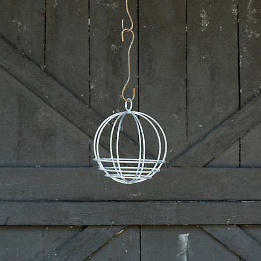 View larger image of Zinc Sphere Hanging Basket, 11"