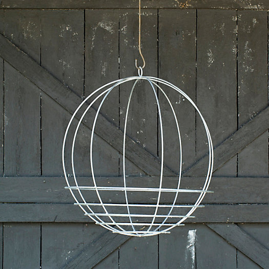 View larger image of Zinc Sphere Hanging Basket, 20"